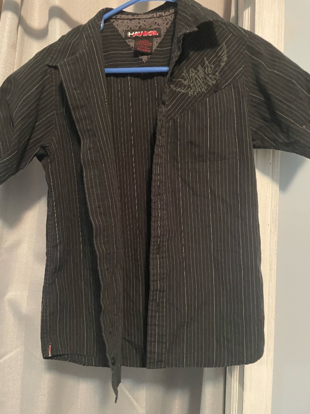 Boys 10/12 button down Hawk shirt